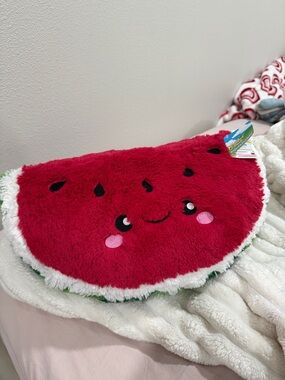 Cute Plush Watermelon Pillow - Pink/Red Kids Cushion